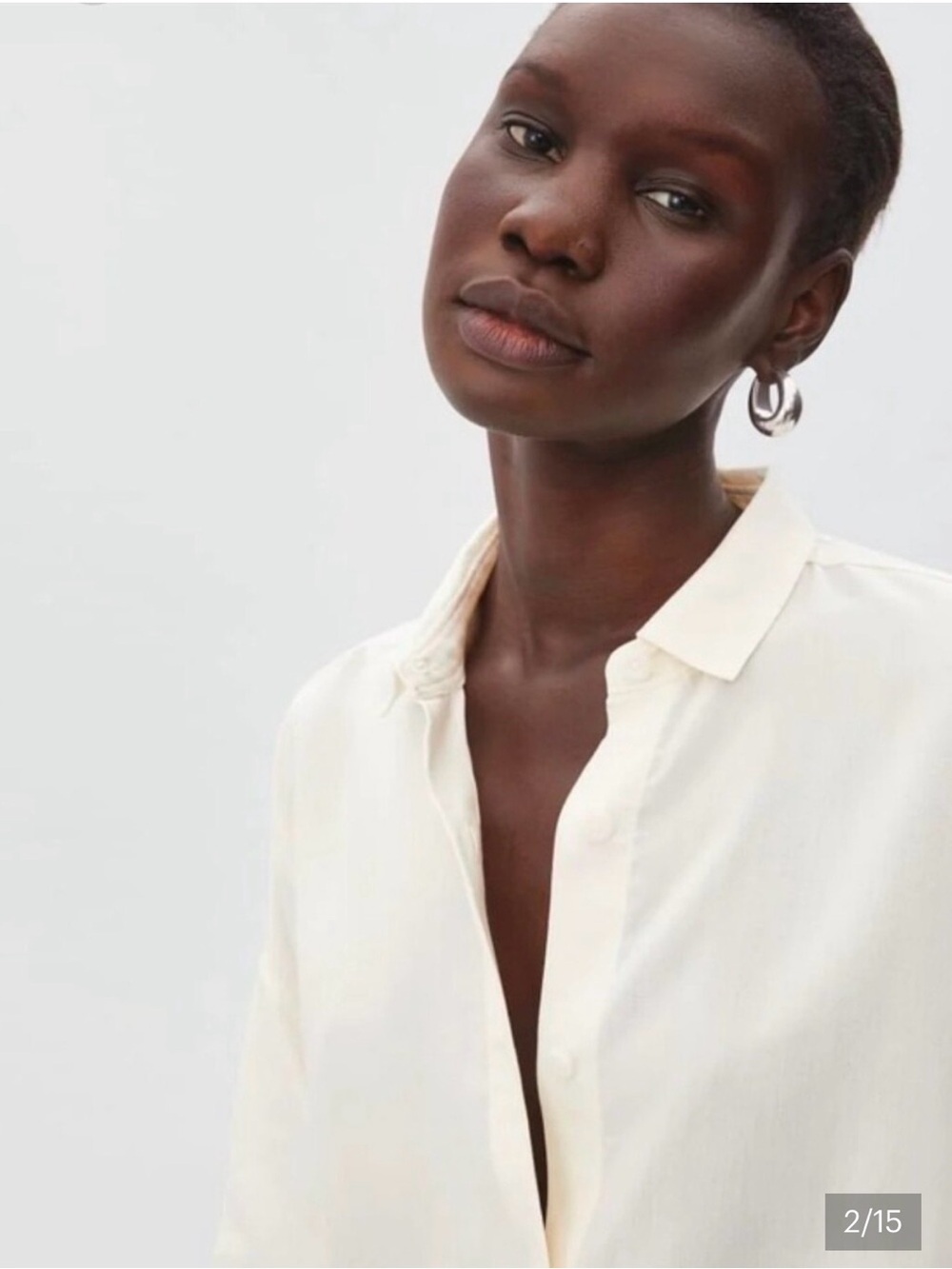Everlane The Drapey Square Shirt - sz L - Picture 2 of 7
